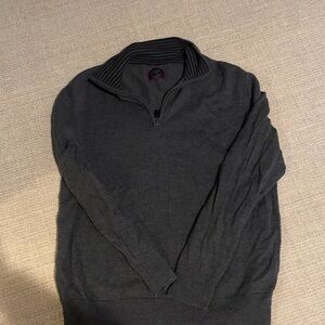 UNTUCKit Men's Charcoal Gray Half-Zip Sweater